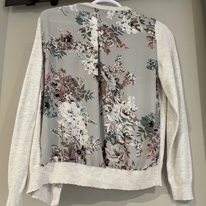 Mixed media cardigan